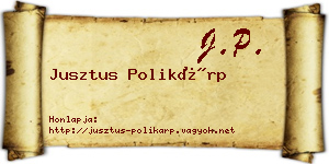 Jusztus Polikárp névjegykártya